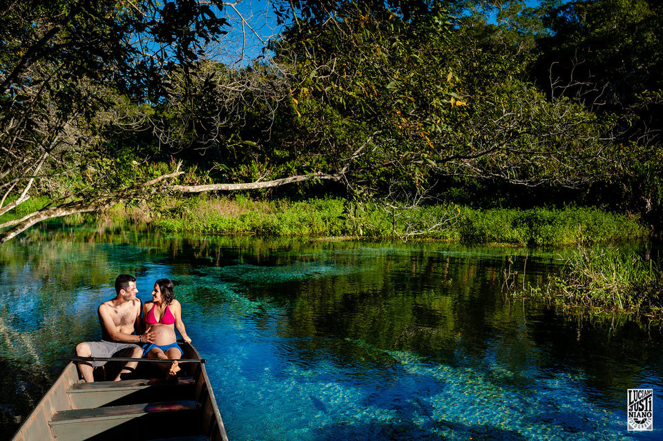 Ensaio Gestante - Franciele e Leopoldo - Rio Sucuri - Bonito - MS
